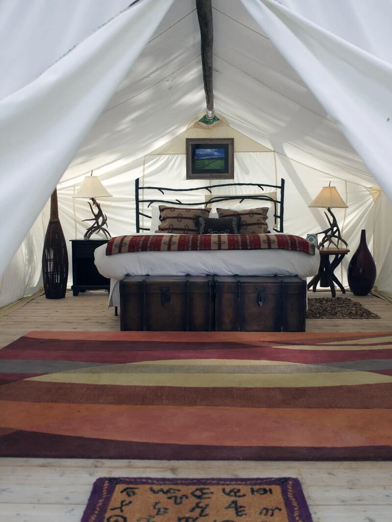 A handout photo of Tent City at Resort at Paws Up in Montana, USA (Courtesy: The Resort at Paws Up) NOTE: For Travel's Top 10 Glamping Holidays 