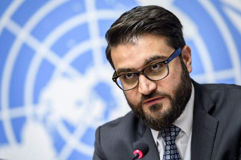 (FILES) In this file photo taken on November 28, 2018 Afghanistan's National Security Adviser Hamdullah Mohib attends a press conference closing a two-day United Nations Conference on Afghanistan in Geneva. A close aide to Afghan President Ashraf Ghani on March 14, 2019 sparked a diplomatic spat with the United States by offering touch criticism of Washington's talks with the Taliban.The advisor, Hamdullah Mohib, took particular aim at US envoy Zalmay Khalilzad and his personal "ambitions" in Afghanistan."We don't know what's going on. We don't have the kind of transparency that we should have," Mohib, Afghanistan's national security advisor, told some media during a visit to Washington.
 / AFP / Fabrice COFFRINI
