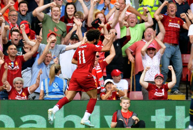 Salah has enjoyed his most productive August so far at Liverpool with three goals to his name. EPA