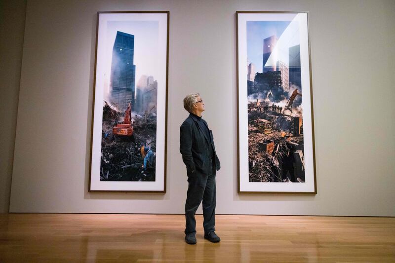 German filmmaker Wim Wenders at the Wim Wenders: Photographing Ground Zero exhibition at the Imperial War Museum in London. AFP