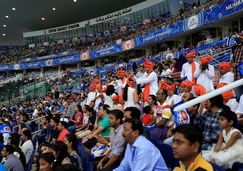 With Kallis and Manish Pandey putting on a 131-run stand for the second wicket, the Mumbai fans became visibly quiet. Ravindranath K / The National