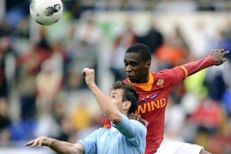 The Roma defender Juan was targeted by Lazio fans during the Rome derby.