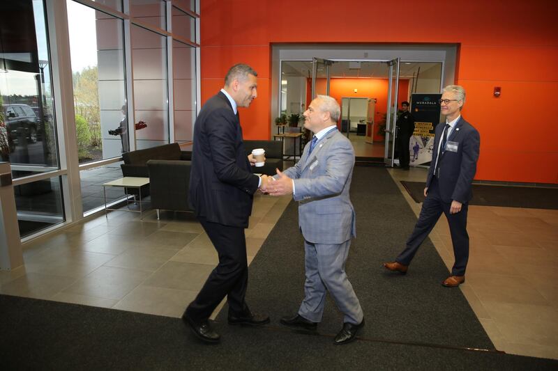 Khaldoon Al Mubarak, chief executive of Mubadala,  at GlobalFoundries in New York, USA. Courtesy GlobalFoundries