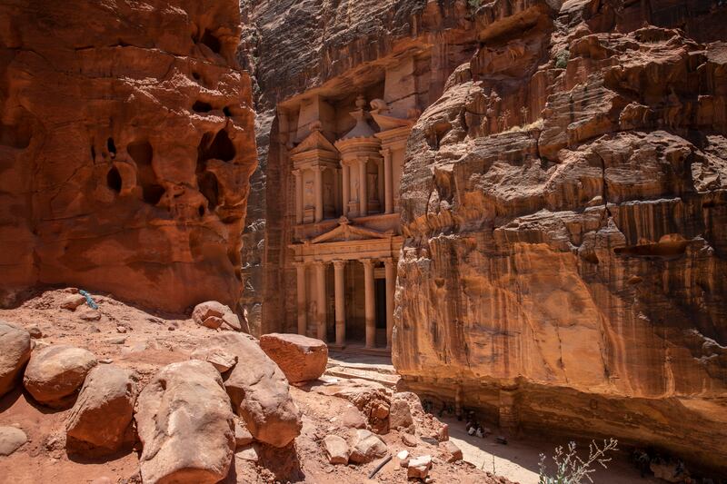 7. Petra archeological site is one of Jordan's most famous landmarks. EPA