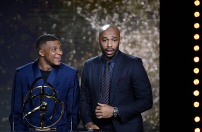 Kylian Mbappe and Thierry Henry could be teaming up as France target Olympic glory in 2024. AFP