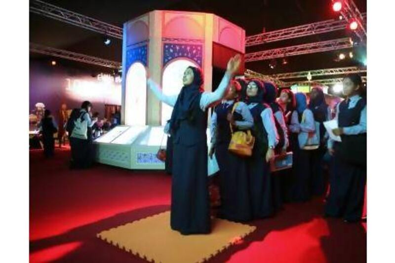 Students - like these at a scientific exposition - need to know more about engineering, maths and science, a reader says. Another argues that more cultural education for expatriates is also needed. Fatima Al Marzouqi / The National