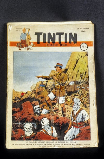 FRANCE - DECEMBER 04:  Exhibition Tintinomania 'In Paris On December 4Th,1990 - Tintin Magazine No 1,October 1948  (Photo by Alain BUU/Gamma-Rapho via Getty Images)