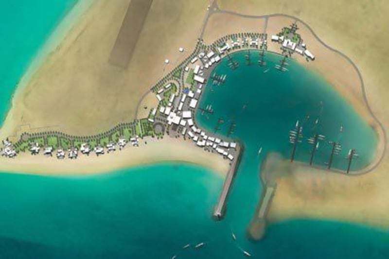 Provided image of master plan of Sir Bu Nair Island, the first integrated tourism project within the islands in the emirate of Sharjah, and one of the most important marine protected areas in the UAE. Courtesy Shurooq