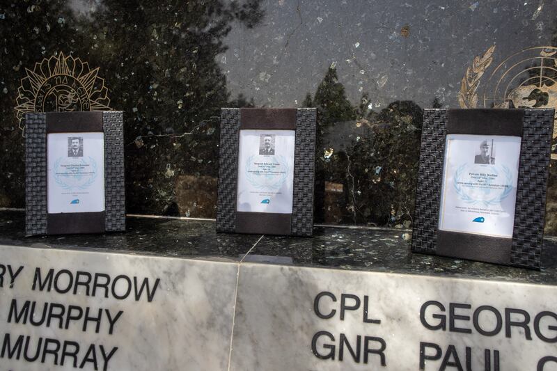 A memorial to Irish troops who died while on UN peacekeeping duty in Lebanon