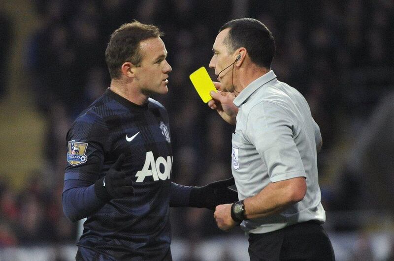 Wayne Rooney was given a yellow card, but not sent off, for his tackle of Jordon Mutch on Sunday. Rebecca Naden / Reuters