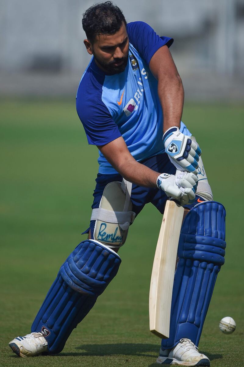 India vice-captain Rohit Sharma during a training session at the Wankhede Stadium. AFP