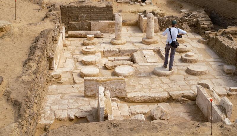 A joint Dutch-Italian archaeological mission has discovered a cemetery and four small chapels dating to the Ramesside era in Egypt’s Saqqara. Photo: Ministry of Tourism and Antiquities Facebook