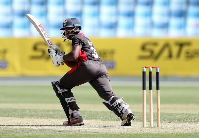 UAE's Vriitya Aravind bats. Chris Whiteoak / The National