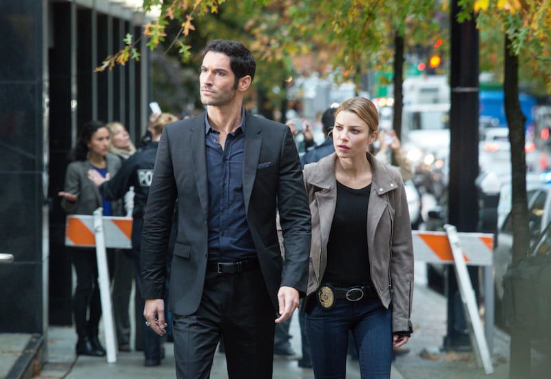 Tom Ellis and Lauren German in Lucifer, adapted from a comic-book series published by DC’s Vertigo imprint. Courtesy Warner Bros Entertainment