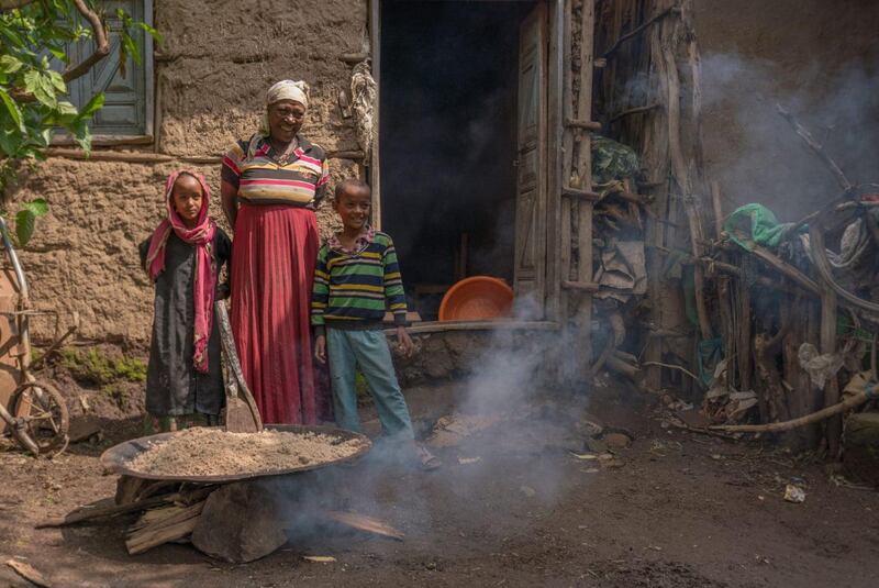 Kasech Fantu is a vegetable merchant who lives in Sankoru, Ethiopia with her two children. She suffers from an advanced stage of lymphatic filariasis that causes the limbs to swell, resulting in severe mobility issues and potentially permanent disability. Photo: Reach Campaign