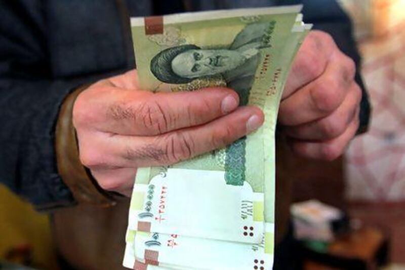 The value of the Iranian currency has dropped more than 50 per cent in 2020. Ali Al Saadi / AFP