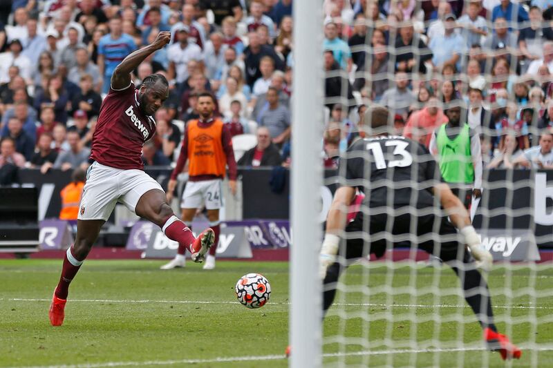 Michail Antonio – 9. Showed superb composure and awareness to not shoot in the build-up to the opener and eventually got the assist. Showed his clinical touch for the Hammers’ second goal with a superb finish. AFP