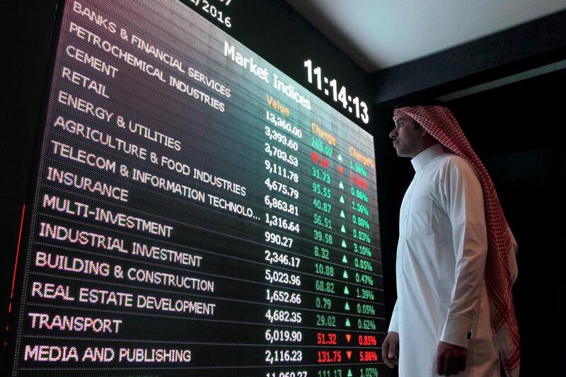 The Saudi equity market, the Arabian Gulf’s largest with a market capitalisation of US$593 billion, allowed foreigners direct access to stocks in June last year. Faisal Al Nasser / Reuters