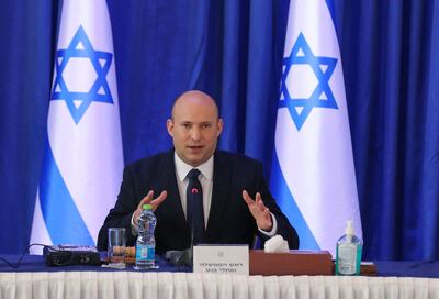 Israeli Prime Minister Naftali Bennett is in Egypt for talks. AFP
