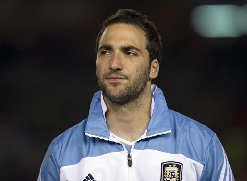 Gonzalo Higuain, striker (Napoli); Age 26; 36 caps. Brilliant finisher who scored a World Cup hat-trick against South Korea in 2010, he was also eligible for France having been born in Brest where his defender father “Pipa”, hence the nickname “Pipita”, played. An intelligent player who prefers to run onto passes but will also do a good job with his back to goal holding the ball up, he has a tally of 20 international goals. Eduardo Di Baia / AP