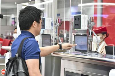 The new contactless system has been deployed at 122 smart gates in the arrivals and departures halls within Dubai International Airport. Courtesy GDFRA