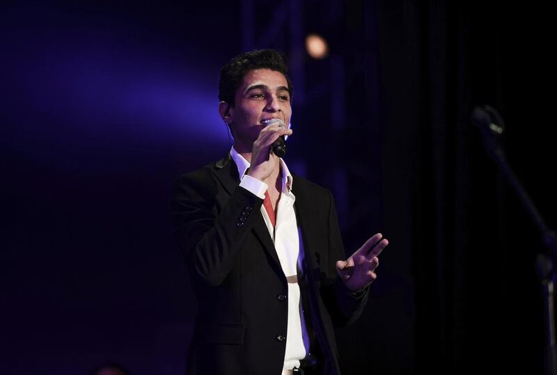 Mohammed Assaf performing at the Bahrain Summer festival in September 2013. Mohammed Al-Shaikh / AFP  