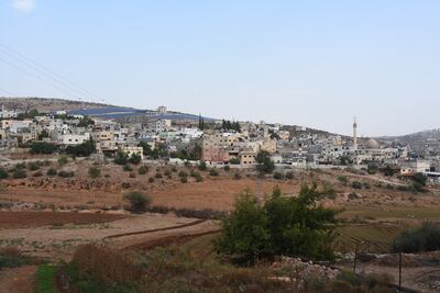 The Palestinian village of Far'ah, between Jenin and Nablus, in the West Bank. Rosie Scammell / The National