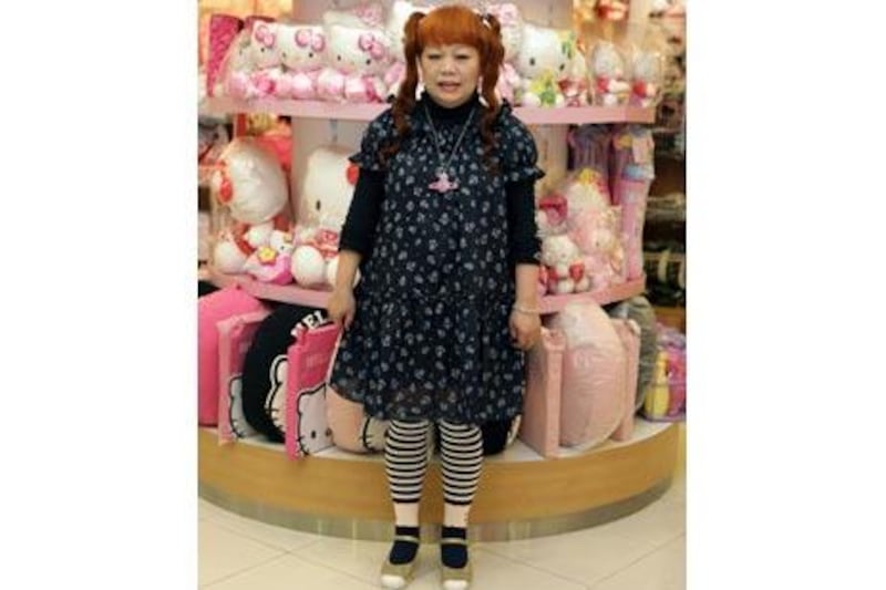 Yuko Yamaguchi, Hello Kitty's designer, at the Sanrio store in Times Square Mall, Dubai.