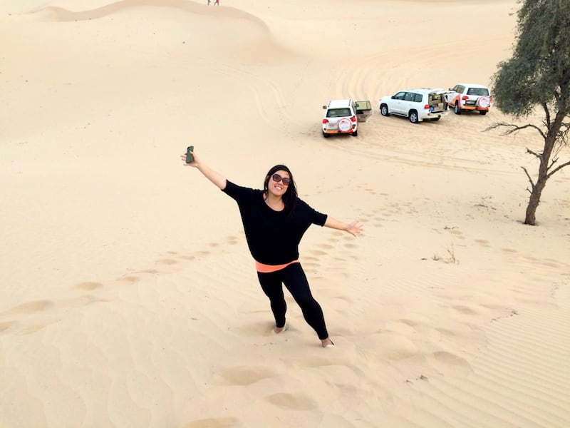 One of writer Evelyn Lau's best memories after moving to Abu Dhabi was a desert safari in 2015. Photo: Evelyn Lau