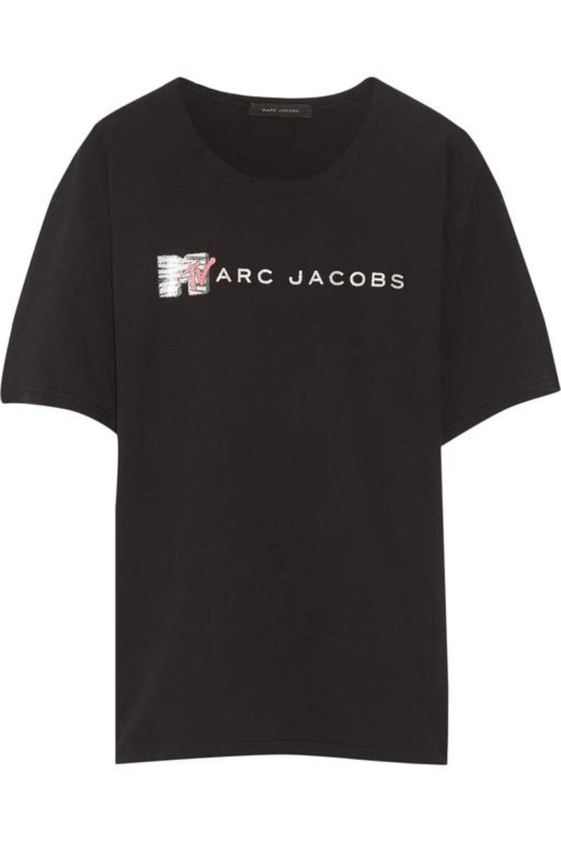 For a basic, monochrome look start off with a baggy black logo T-shirt like this Marc Jacobs design. Courtesy of Net-a-Porter