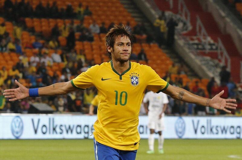 Neymar and Brazil beat South Africa 5-0. The 2014 World Cup hosts will play in Group A with Croatia, Mexico and Cameroon. Siphiwe Sibeko / Reuters