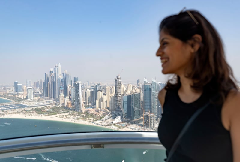 'The National' reporter Janice Rodrigues at Ain Dubai on opening day