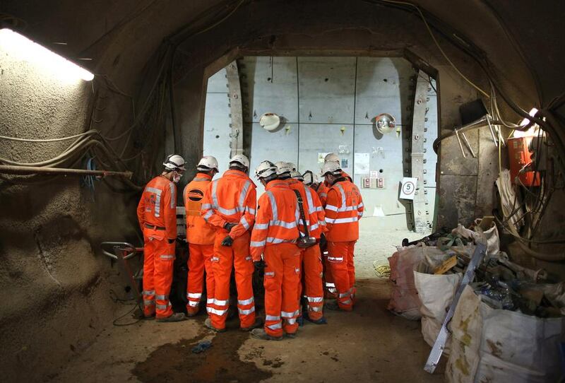 Workers receive training underground at the Crossrail Bond Street station. Peter Macdiarmid / Getty Images
