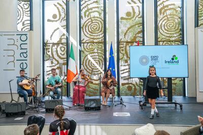 Ireland Pavilion’s Expo Players performing at the launch of the St Patrick's Day programme. Image: Ireland at Expo