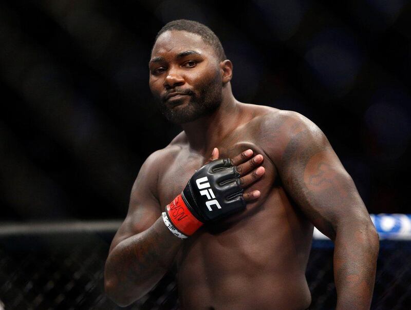 Anthony Johnson celebrates his first-round knockout win over Glover Teixeira at UFC 202. AFP