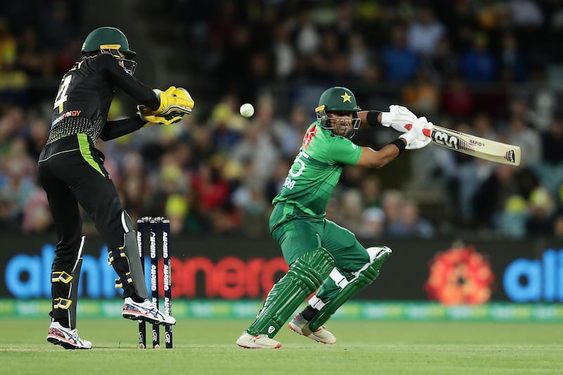 CANBERRA, AUSTRALIA - NOVEMBER 05: Iftikhar Ahmed of Pakistan bats during game two of the International Twenty20 series between Australia and Pakistan at Manuka Oval on November 05, 2019 in Canberra, Australia. (Photo by Mark Metcalfe/Getty Images)