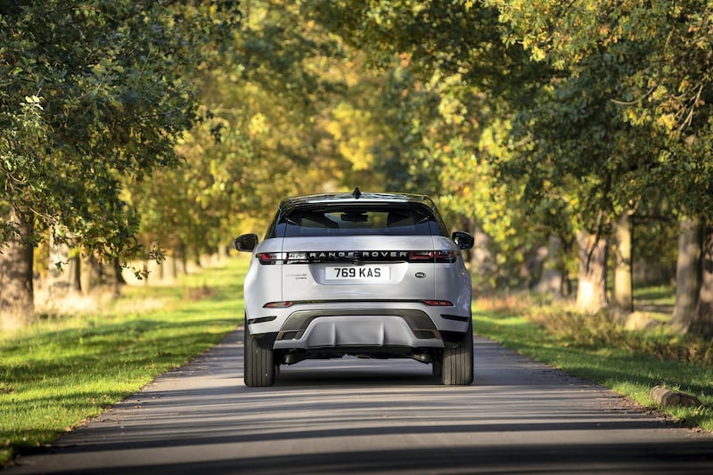 The Evoque heads off for a spin.