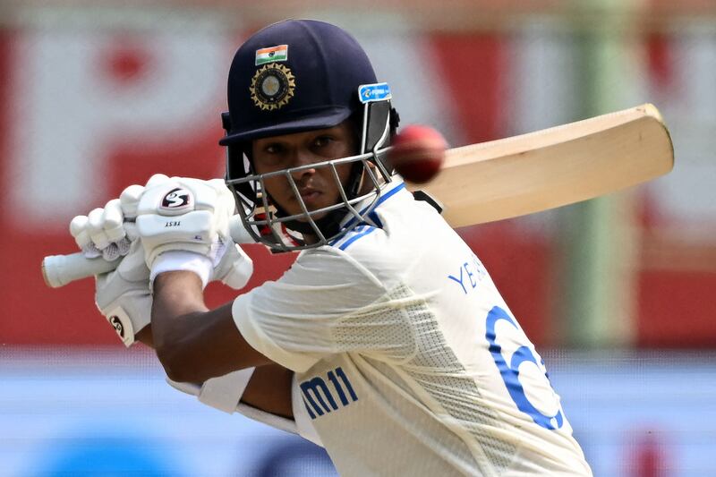 Yashasvi Jaiswal's previous top score was 171 on his Test debut for India against the West Indies in 2023. AFP