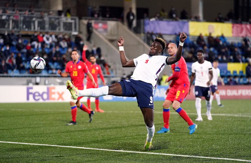 Tammy Abraham - 7: Striker showing good form with Roma in Italy and should have made it 2-0 but headed straight at goalkeeper in a first half when his first-touch let him down on occasions. Well-timed run and finish to make it 3-0 for his first England goal in nearly two years. PA
