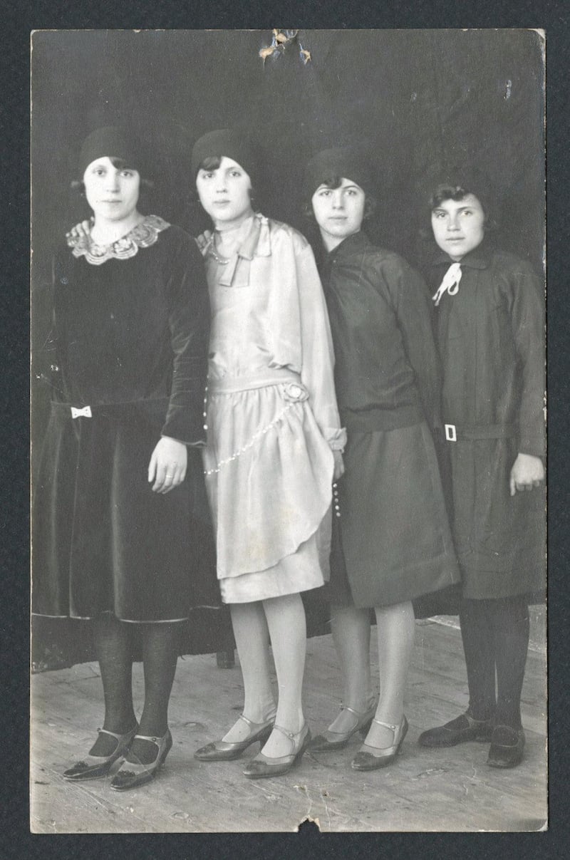 A studio portrait of four young women, taken in Burdur, Turkey
