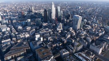 The City of London. The services sector grew by 0.7 per cent in the first quarter as the UK emerged from a technical recession. Photo: City of London Corporation