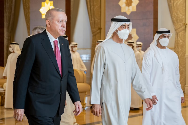 Mr Erdogan offers condolences to Sheikh Mohamed on the death of his brother, the late President Sheikh Khalifa.