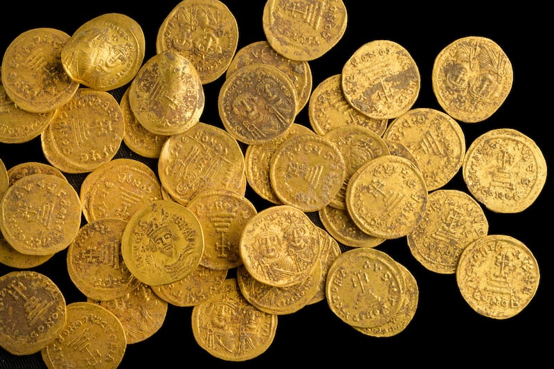 Some of the coins feature the image of Emperor Phocas but most are from the time of his successor Heraclius.