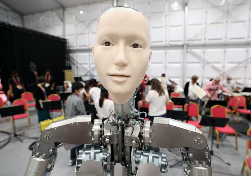 An android which will take part in the performance at Expo 2020 Dubai.