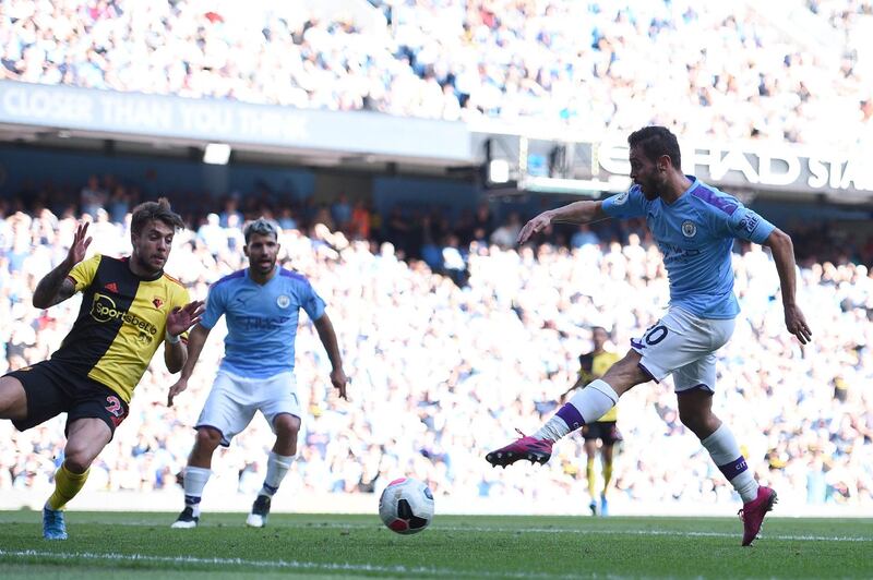 Left midfield: Bernardo Silva (Manchester City) – Scored the first hat-trick of his career in predatory fashion with three close-range finishes against Watford. AFP