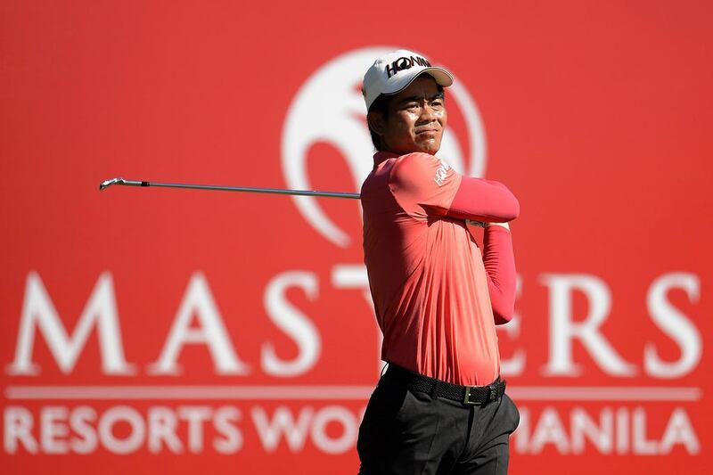 Liang Wenchong won the inaugural Manila Masters on Sunday and pledged to donate half of the $135,000 winner's cheque to the Red Cross as part of typhoon relief. Paul Lakatos / AFP