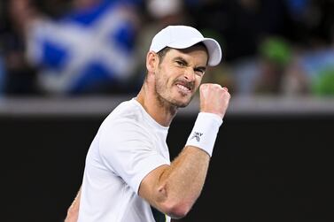 Andy Murray of Great Britain reacts during his second round match against Thanasi Kokkinakis of Australia at the 2023 Australian Open tennis tournament in Melbourne, Australia, 20 January 2023.   EPA / LUKAS COCH  AUSTRALIA AND NEW ZEALAND OUT