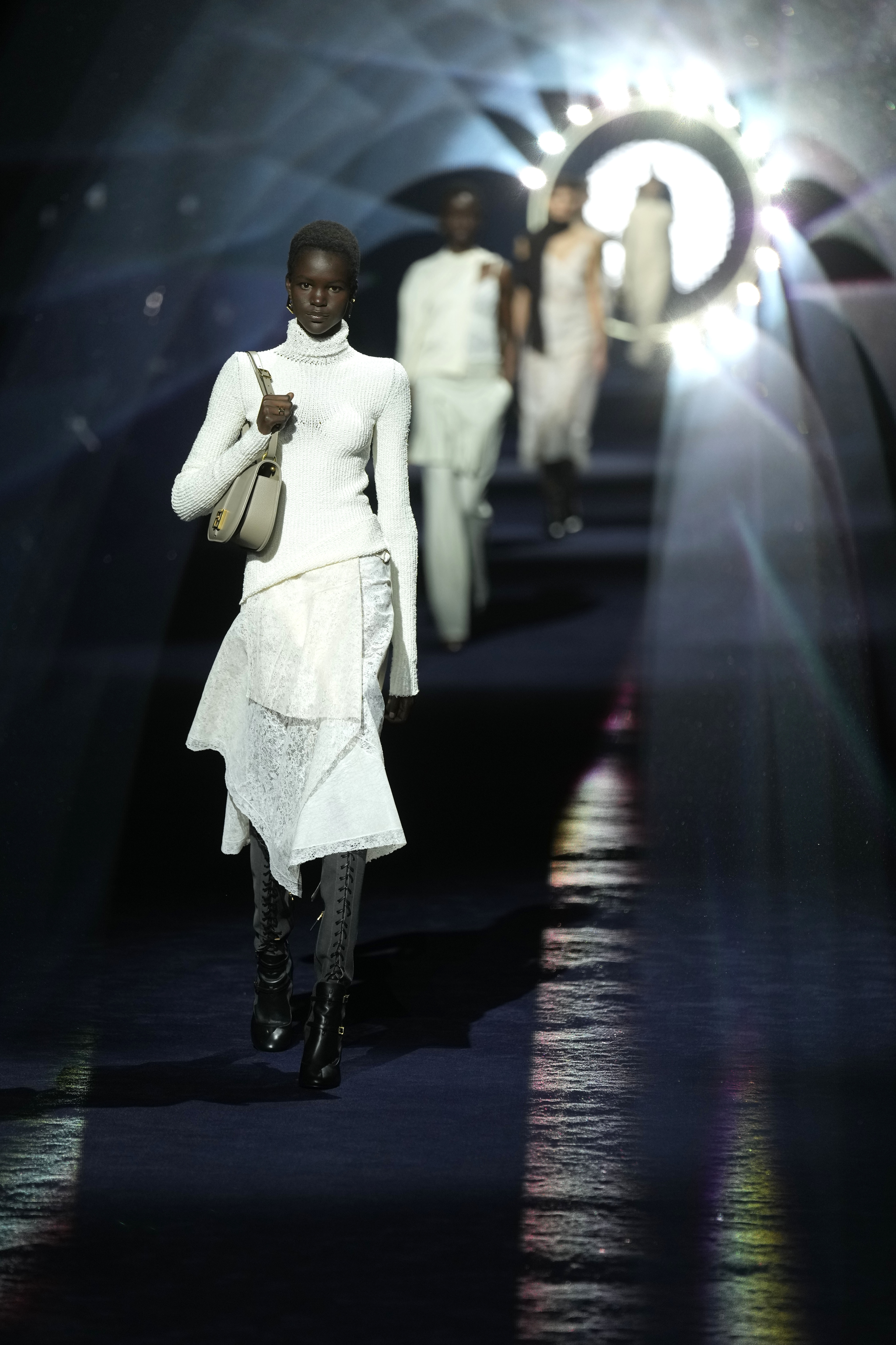 Fendi women's autumn/winter 2023 collection presented in Milan. AP 