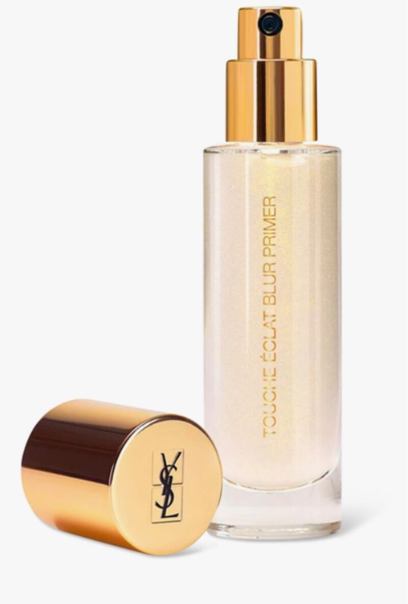 Touche Eclat Blur Primer. One of the original blur-effect products on the market, this smooths imperfections and boosts the radiance of foundation; Dh240 at Bloomingdale's. Photo: YSL Beauty