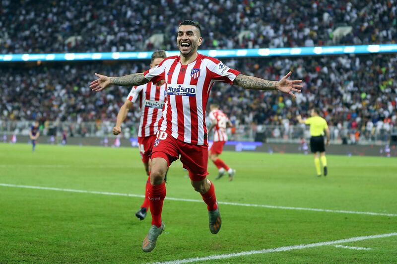 Angel Correa celebrates scoring Atletico's winner. Getty